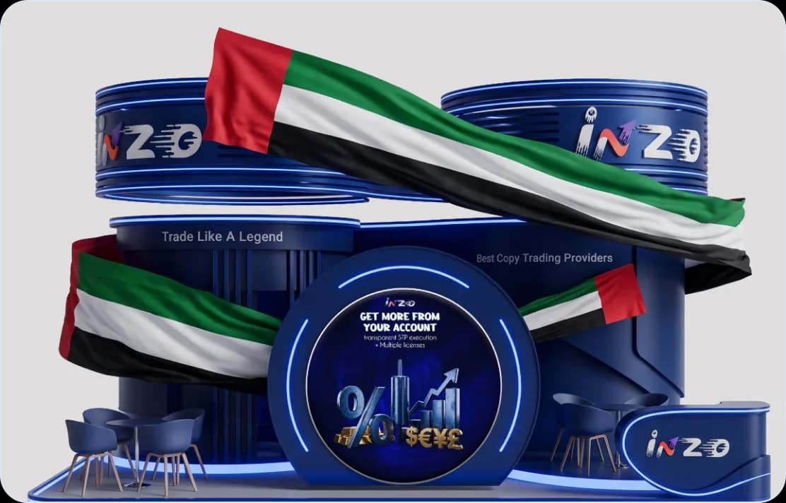 The INZO booth at Forex Expo Dubai 2026