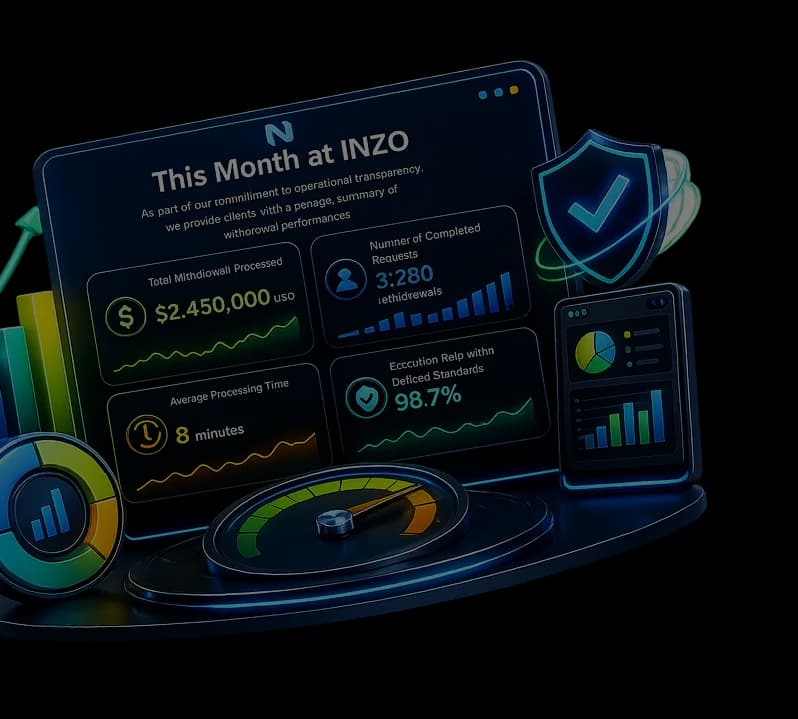 لوحة بيانات ثلاثية الأبعاد — أداء السحوبات في INZO على مدار الوقت