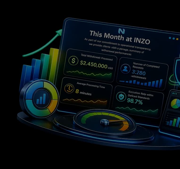 3D 대시보드 — INZO 전체 기간 출금 실적